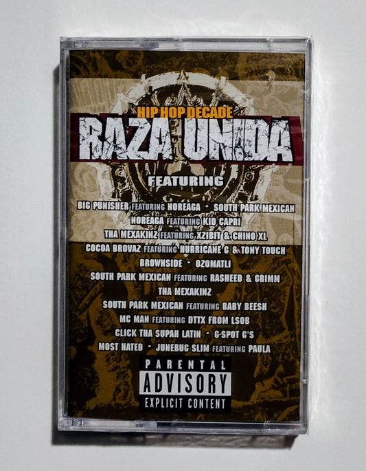 Various Artists - "Hip Hop Decade: Raza Unida Compilation" - CASSETTE TAPE NM/M (Sealed; tiny crack on back of case)