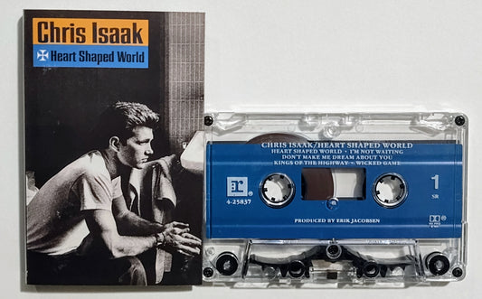 Chris Isaak - "Heart Shaped World" - CASSETTE TAPE VG/VG+