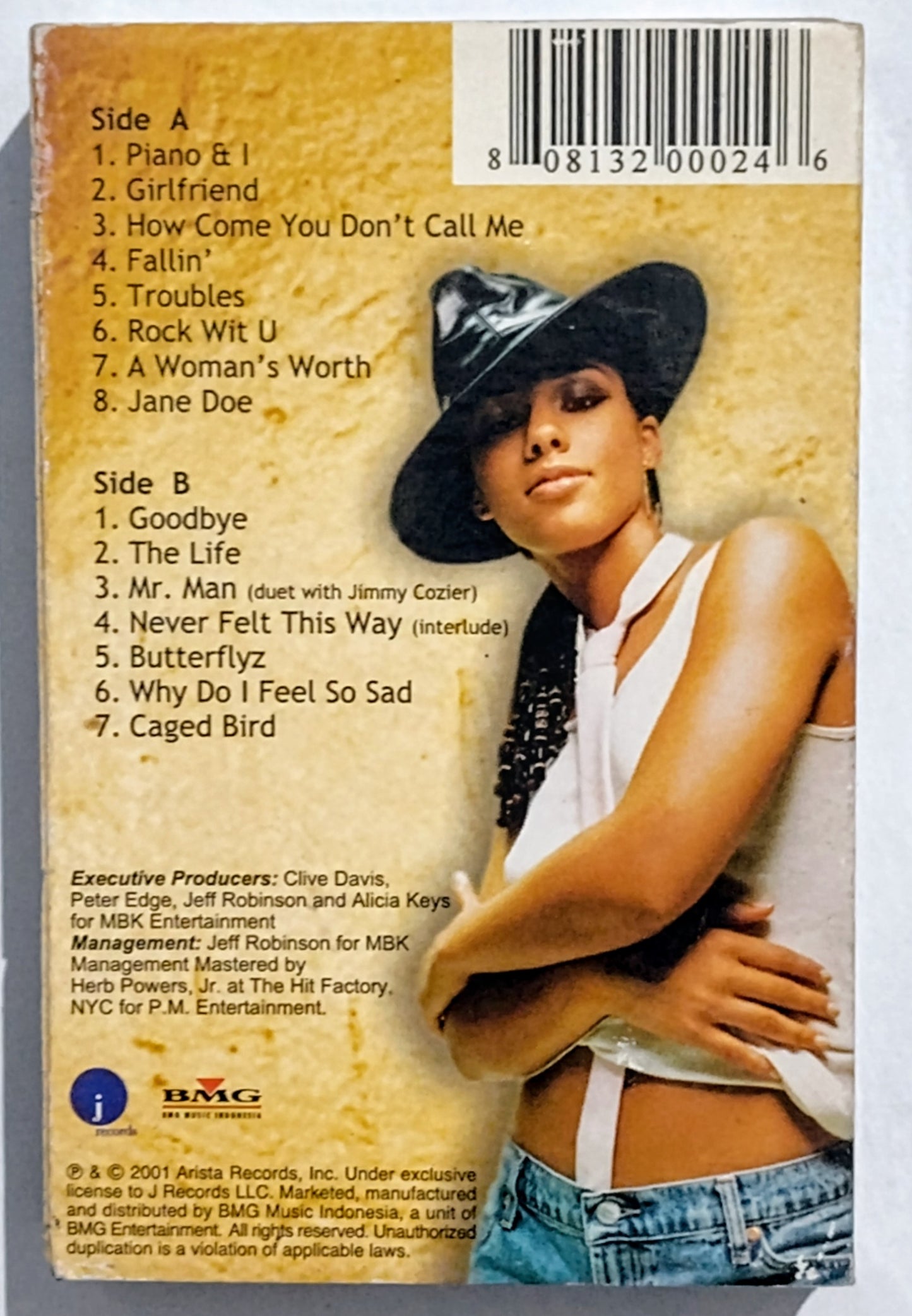 Alicia Keys - “Songs In A Minor” - CASSETTE TAPE (Indonesia) VG/VG+