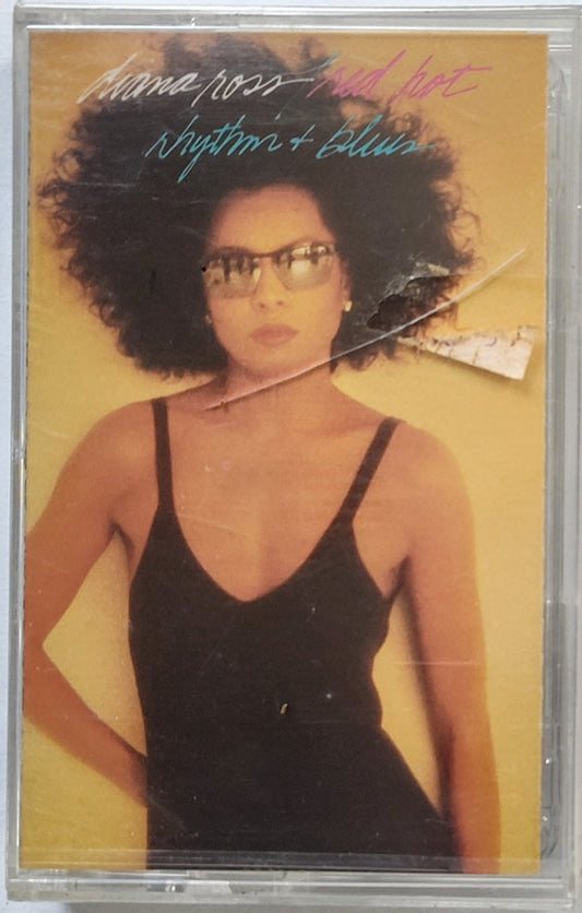 Diana Ross - “Rhythm + Blues” - CASSETTE TAPE VG+/M (Sealed; cracked cover; torn cellophane)