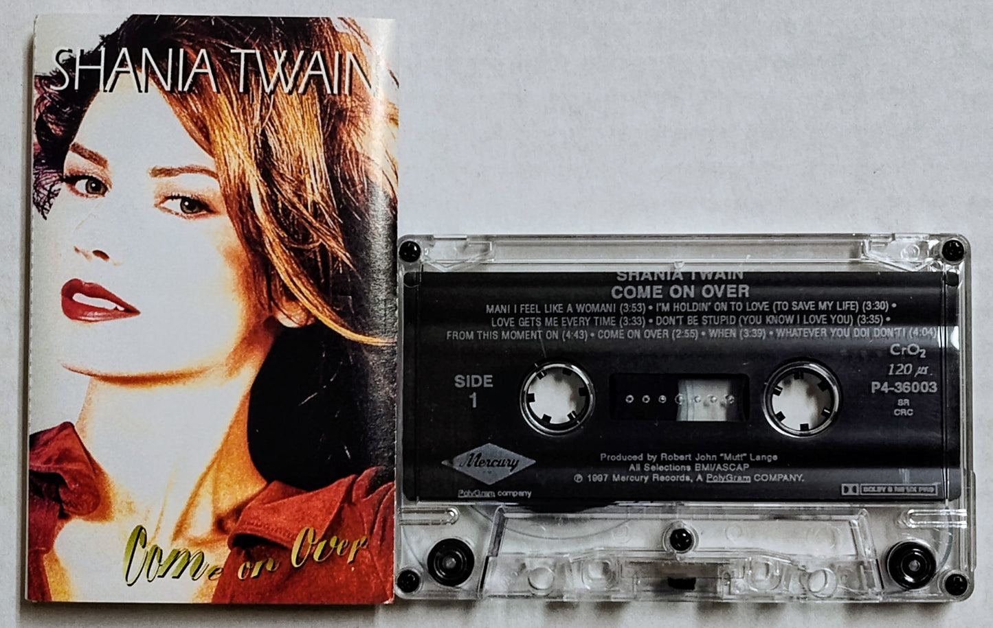 Shania Twain - “Come On Over” - CASSETTE TAPE VG+/VG