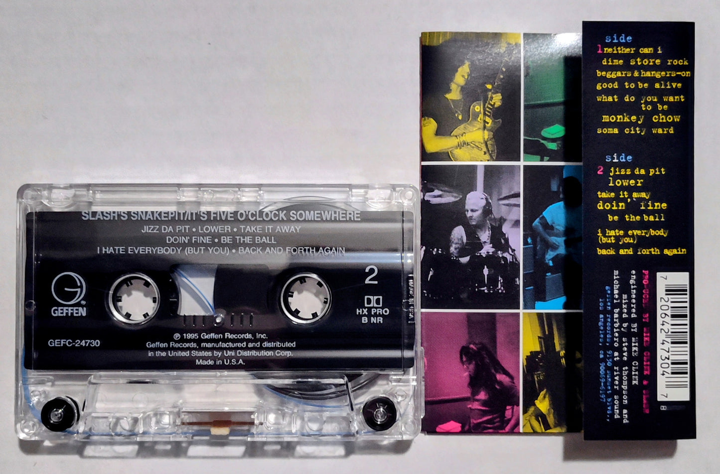 Slash’s Snakepit - “It’s Five O’Clock Somewhere” - CASSETTE TAPE VG+/VG+