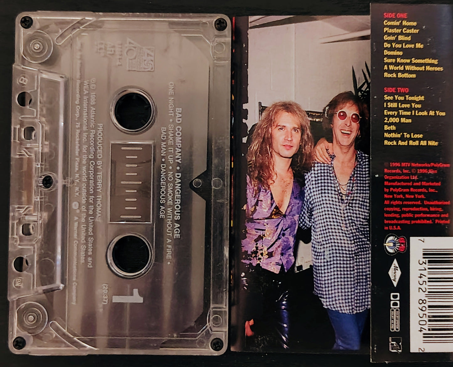 KISS - "MTV Unplugged" - CASSETTE TAPE VG+/VG+