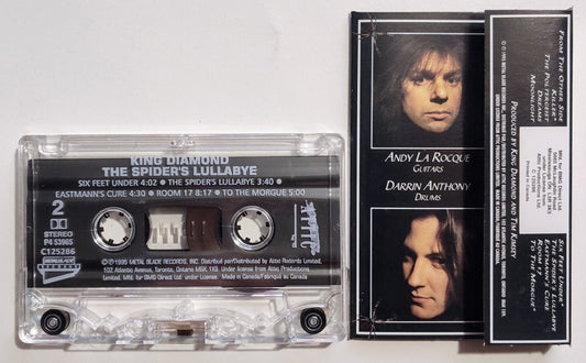 King Diamond - "The Spider's Lullaby" - CASSETTE TAPE (BMG; Canada; clear shell; DOLBY) VG+/VG+