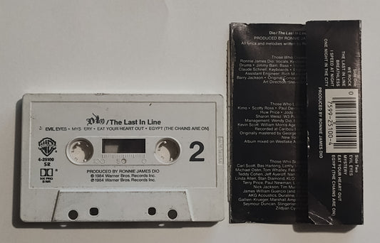 Dio - "The Last In Line" - CASSETTE TAPE G/G+ (Cover has 1985 Dio Concert Ticket Stub Glued To It!)