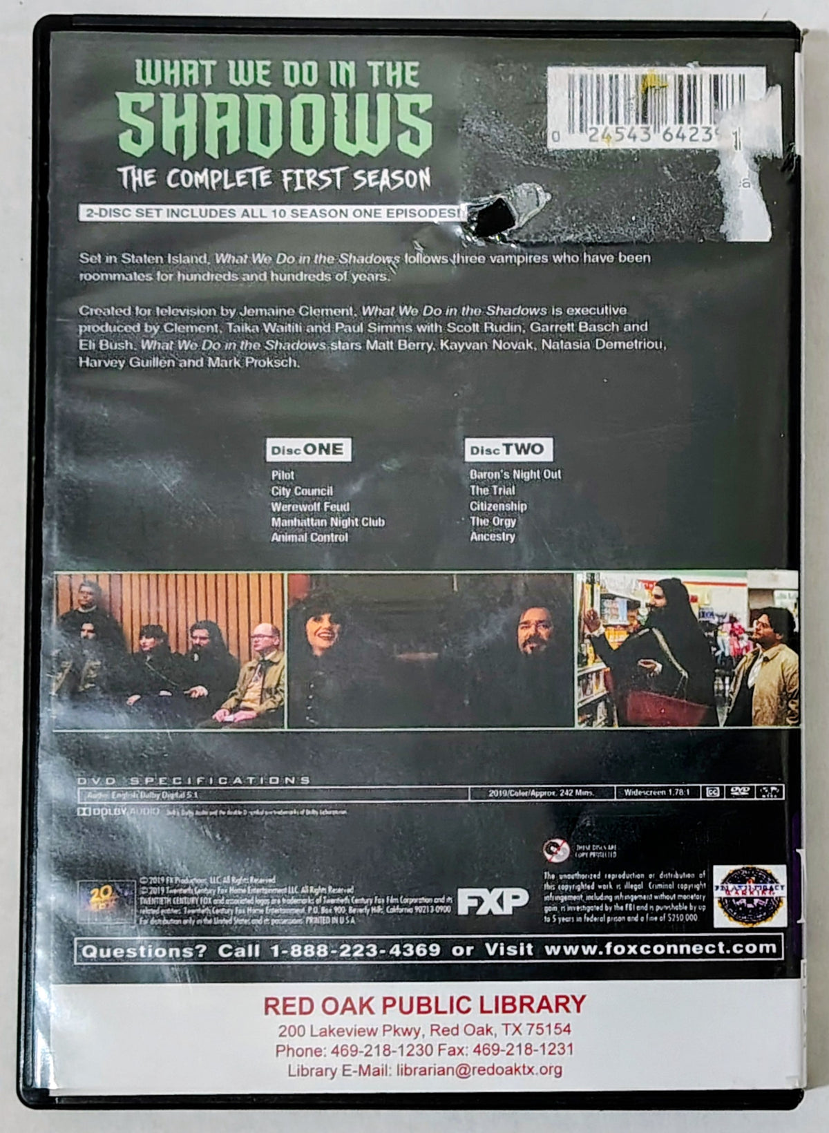 What We Do In The Shadows (Season 1) DVD (Library copy)