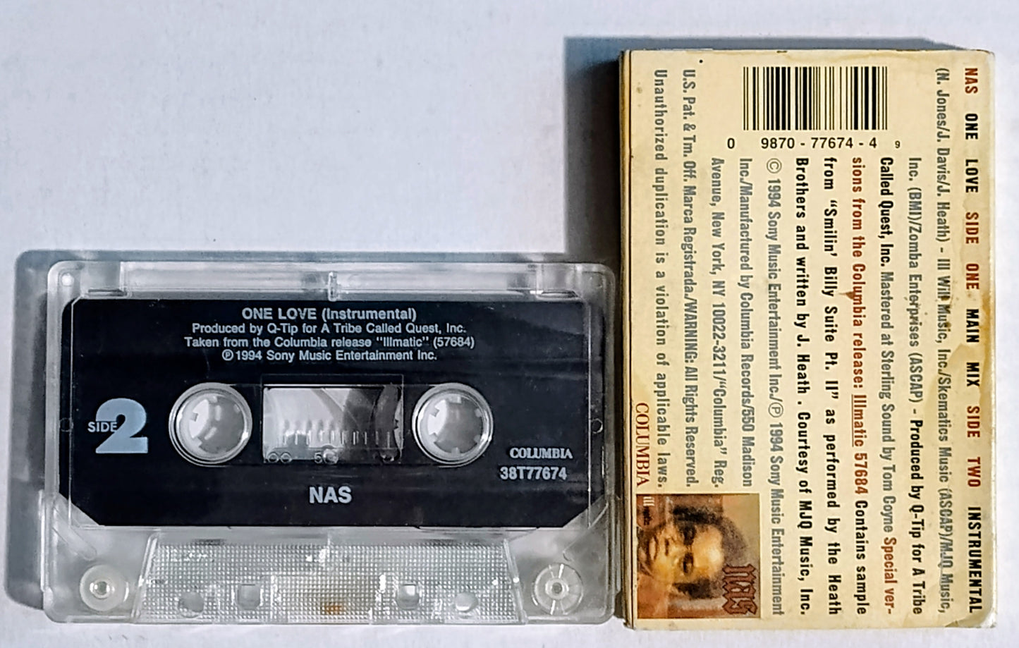 Nas - “One Love” - CASSETTE TAPE (Single) G+/VG+
