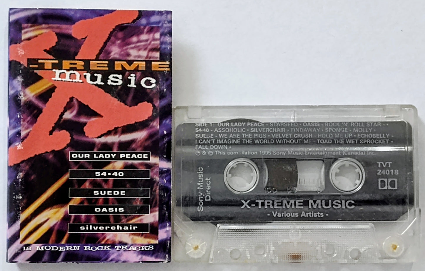 Various Artists - “X-Treme Music (90’s Alt Compilation)” - CASSETTE TAPE G+/G+