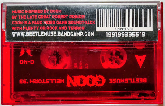 Beetlemuse - "Goon: Hellstorm '93" - INDIE CASSETTE TAPE NM/NM (Music inspired by the video game DOOM!)