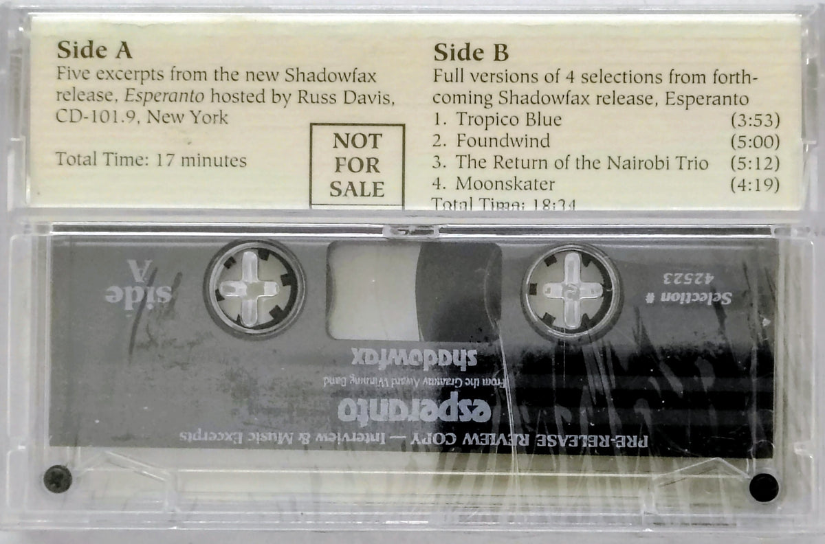 Shadowfax - "Esperanto" - CASSETTE TAPE NM/M