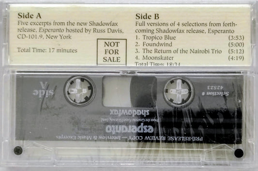 Shadowfax - "Esperanto" - CASSETTE TAPE NM/M
