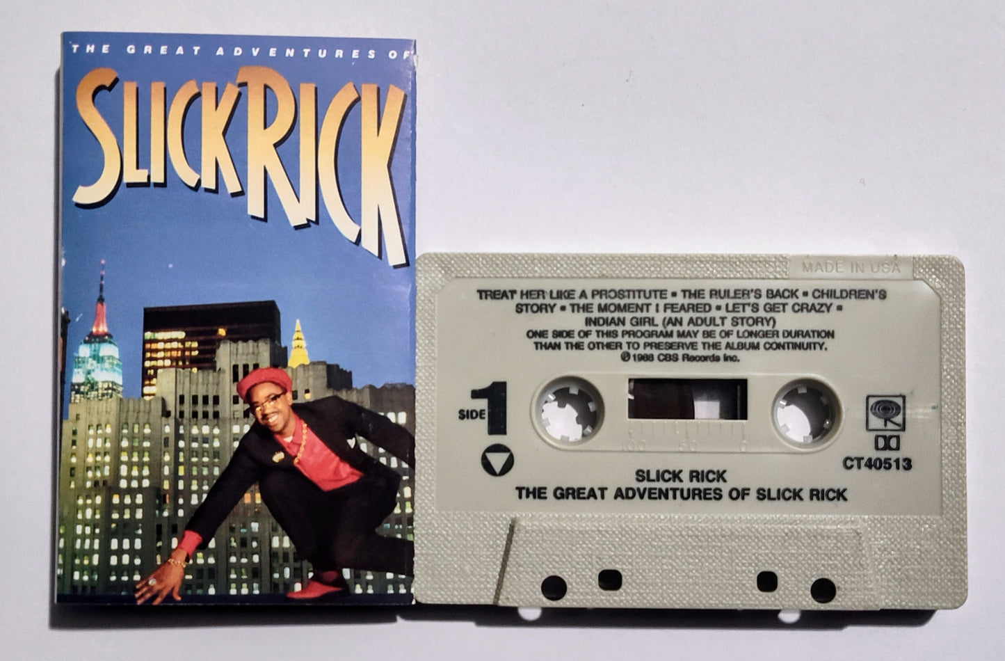 Slick Rick - "The Great Adventures Of Slick Rick" - CASSETTE TAPE (DOLBY) VG+/VG+