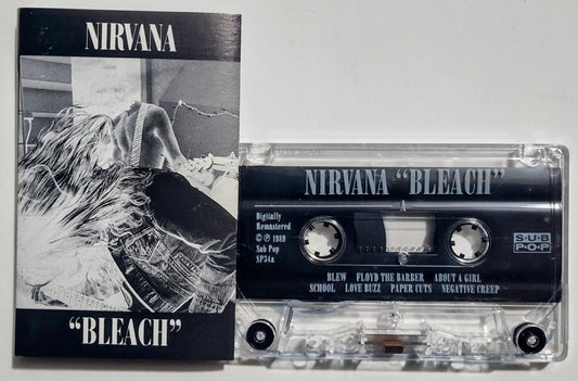 Nirvana - "Bleach" - CASSETTE TAPE (Original; Version Shell E SP34a) VG+/VG
