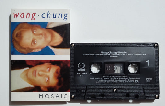 Wang Chung - "Mosaic" - CASSETTE TAPE (Canada; black shell; DOLBY HX PRO B NR) VG/VG+