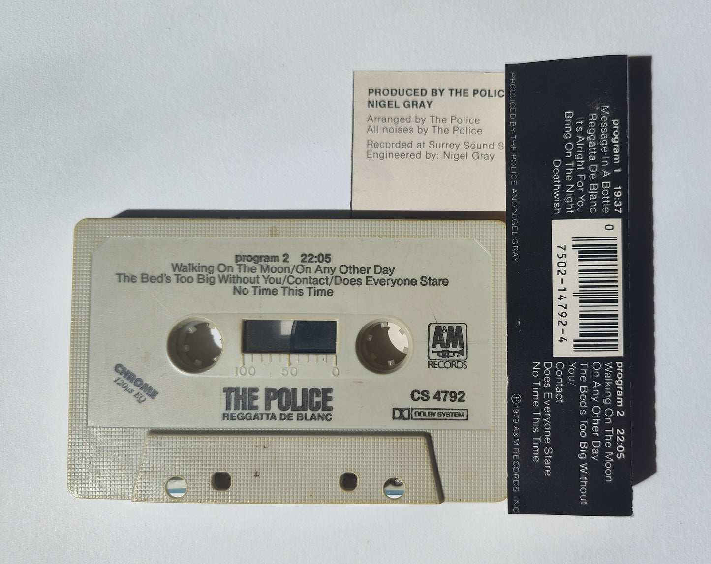 Police, The - "Regatta De Blanc (CHROME)" - CASSETTE TAPE G+/G+ (Plays perfect!)