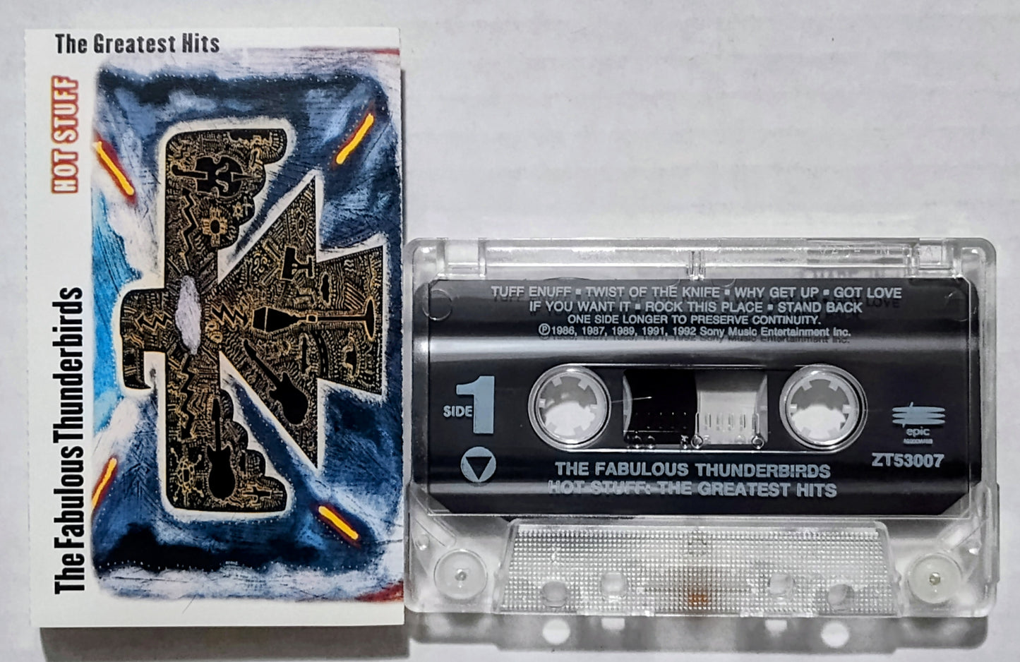 Fabulous Thunderbirds, The - “Hot Stuff: The Greatest Hits” - CASSETTE TAPE VG+/VG+
