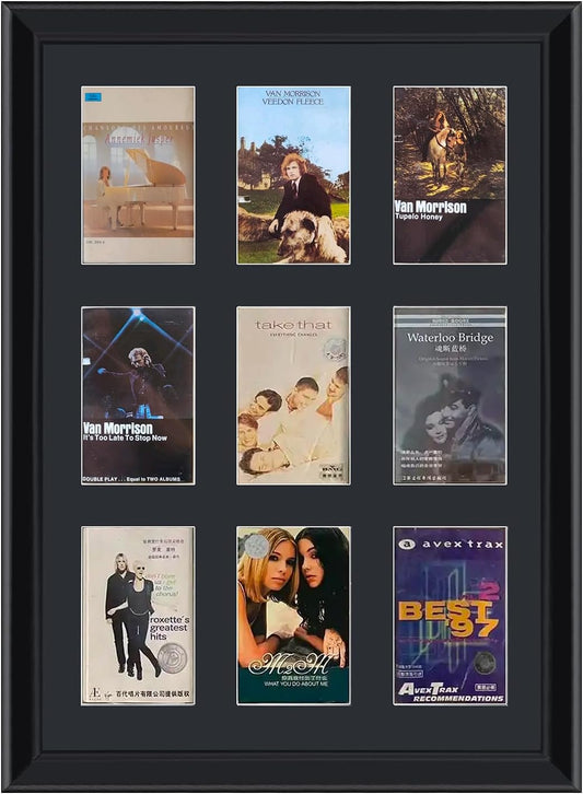 Cassette Tape Display Frame - 9-Tape - Free Shipping!