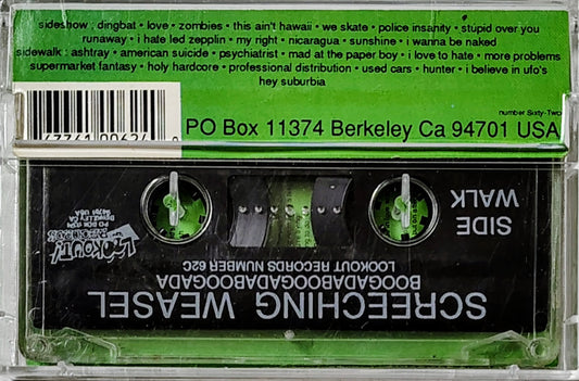 Screeching Weasel - "Boogadaboogadaboogada" - CASSETTE TAPE VG+/VG+ [Consignment]