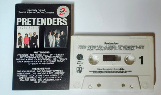 Pretenders - "Pretenders 1 & Pretenders 2" Two-On-One - CASSETTE TAPE (SR; DOLBY) VG+/VG+