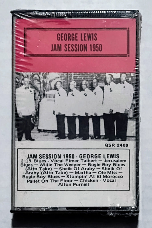 George Lewis - “Jam Session 1950” - CASSETTE TAPE NM/M (Sealed; large hole in cellophane on back)