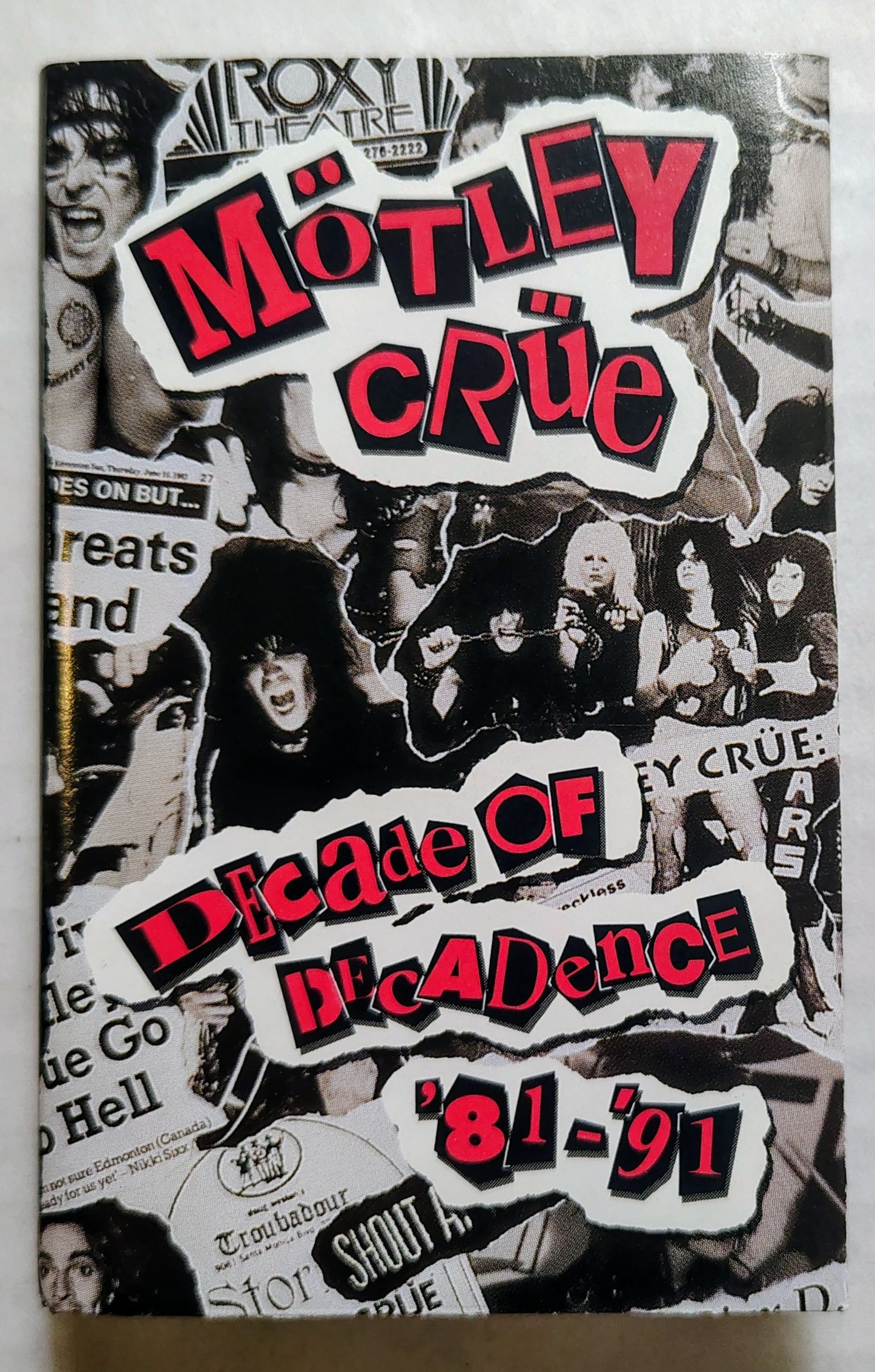 Motley Crue - “Decade Of Decadence” - CASSETTE TAPE VG/VG+