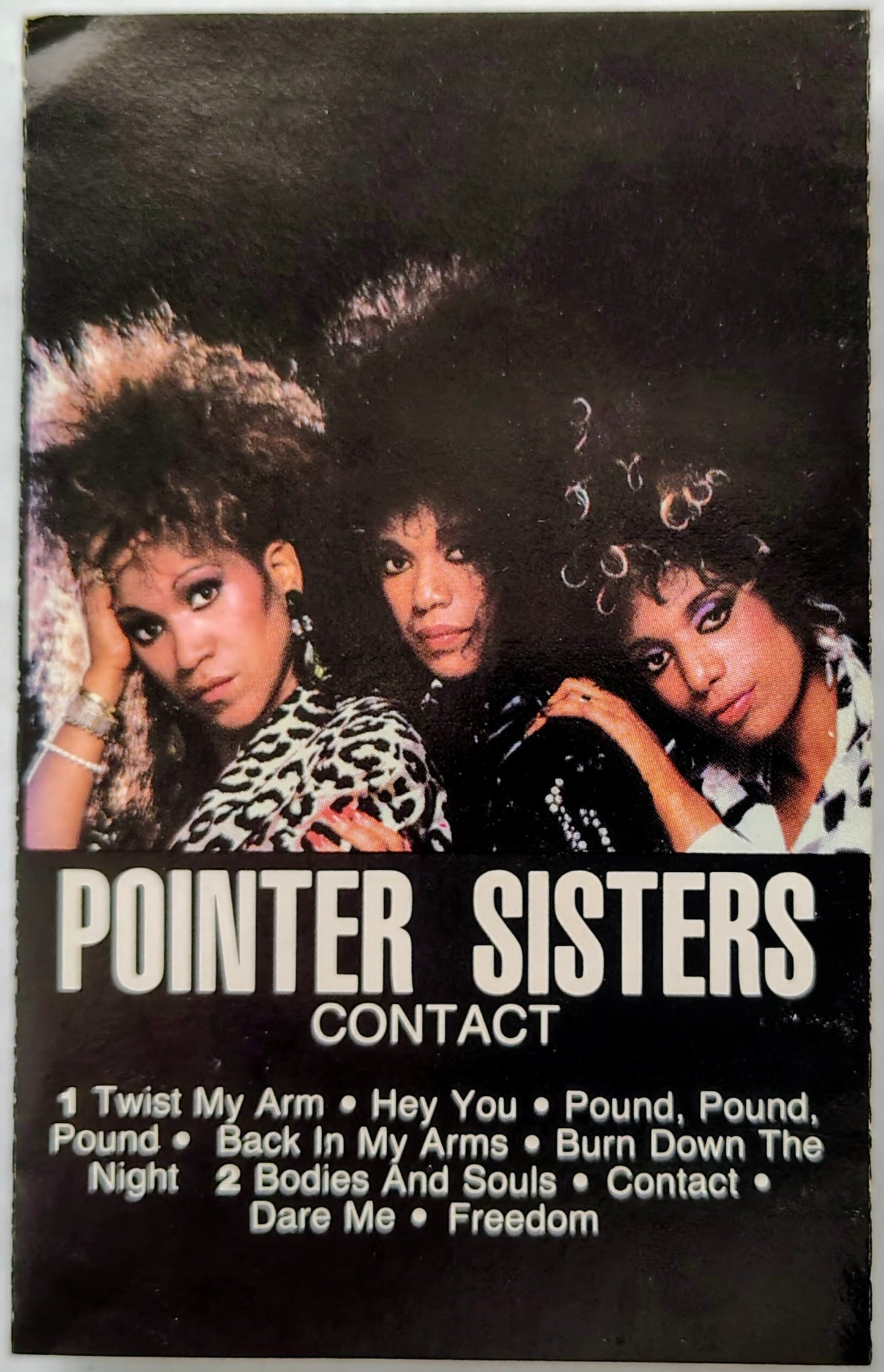 Pointer Sisters - "Contact" CASSETTE TAPE VG/VG (Light grime on shell and light wear to j card)