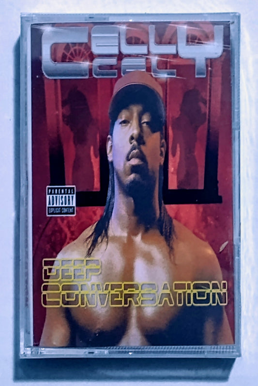 Celly Cel - “Deep Conversation” - CASSETTE TAPE NM/M (Sealed; TINY hole in cellophane)