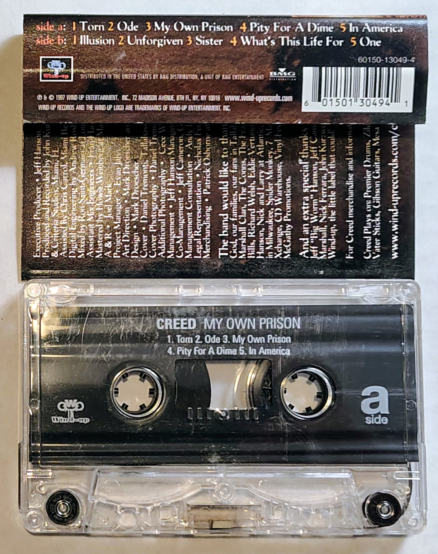 Creed - “My Own Prison” - CASSETTE TAPE VG/VG *🚨*
