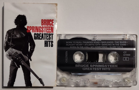 Bruce Springsteen - "Greatest Hits" - CASSETTE TAPE (Canada; Clear shell) G/VG+ (Water damaged j card)