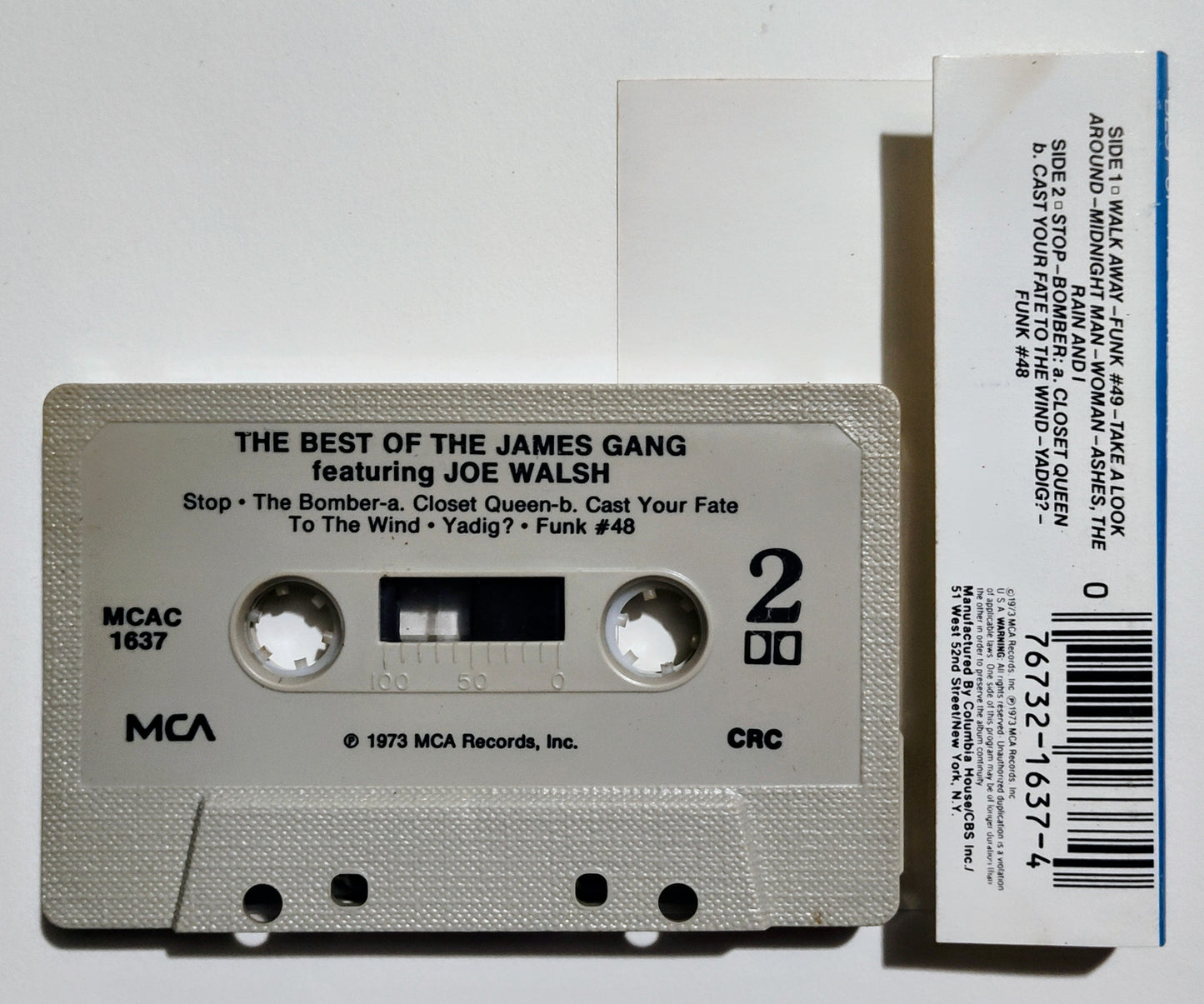 Joe Walsh - "Best Of The James Gang" - CASSETTE TAPE VG/VG