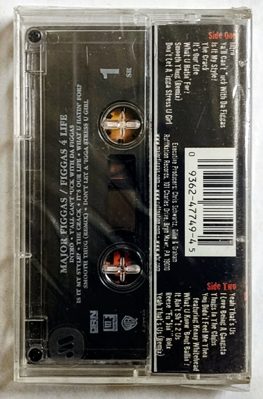 Major Figgas - “Figgas For Life” - CASSETTE TAPE NM/M (Sealed; 1cm tear in cellophane on underside of case)