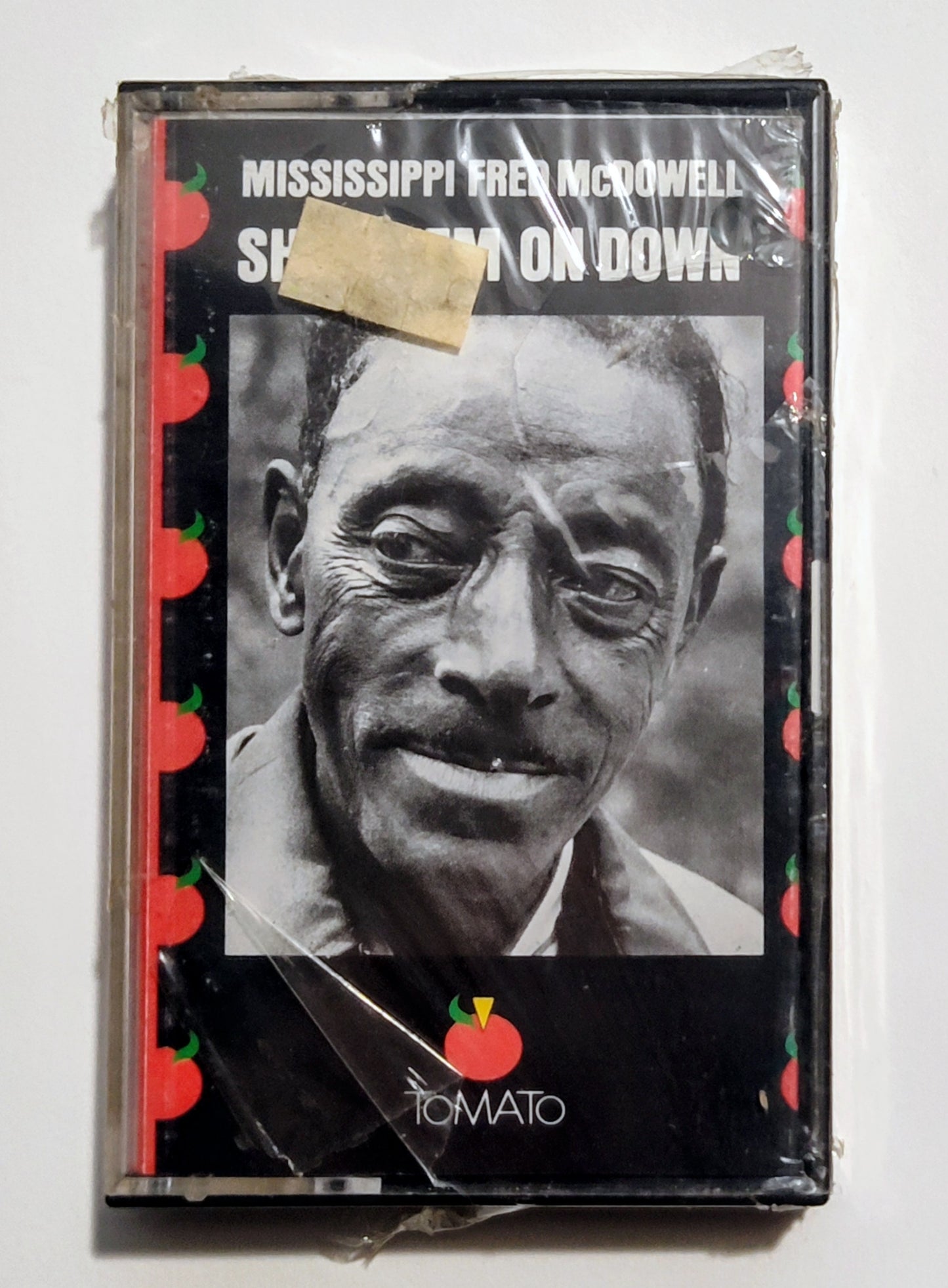 Mississippi Fred McDowell - "Shake 'Em On Down" - CASSETTE TAPE VG+/M (Sealed; broken seal; cracked case)