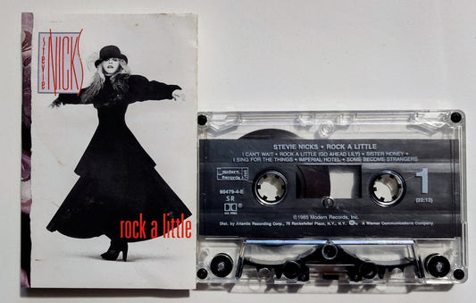 Stevie Nicks - "Rock A Little" - CASSETTE TAPE (SR; DOLBY HX PRO) G+/VG (Water damaged j card)