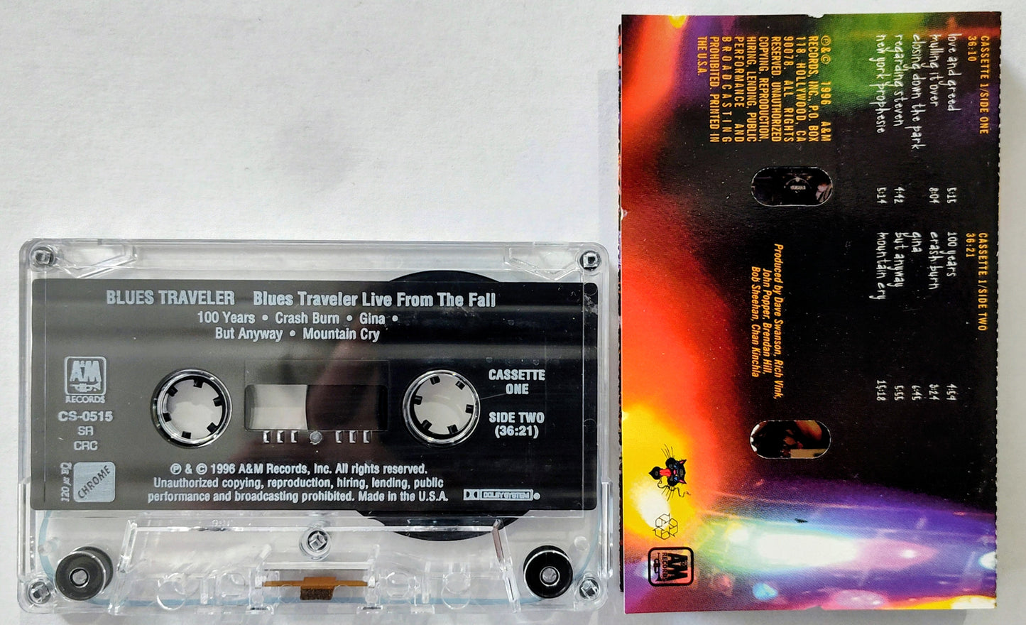 Blues Traveler - “Live From The Fall (Tape 1 Only)” - CASSETTE TAPE VG+/VG+ *🚨*
