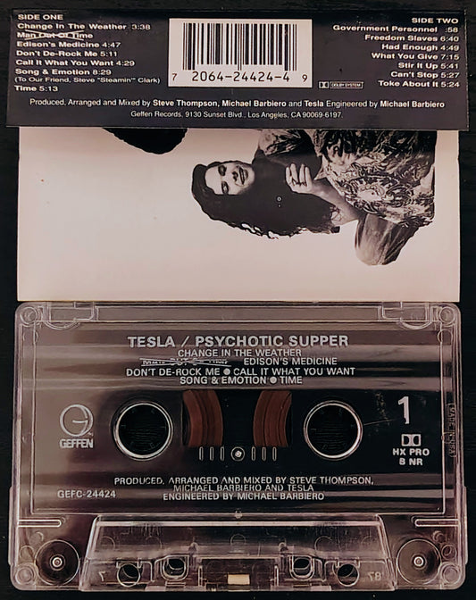 Tesla - "Psychotic Supper" - CASSETTE TAPE VG/VG
