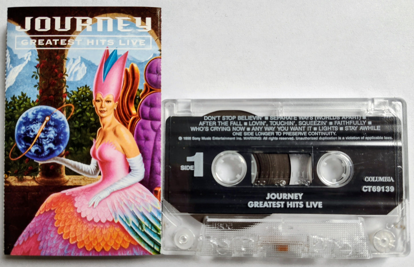 Journey - “Greatest Hits Live” - CASSETTE TAPE VG+/VG+