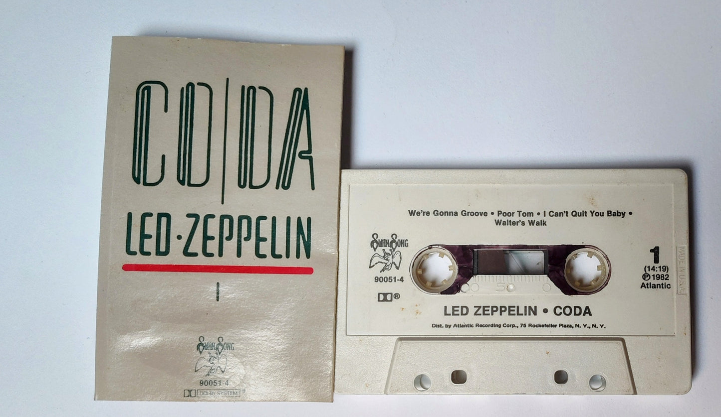 Led Zeppelin - "Coda" - CASSETTE TAPE (DOLBY; No bar code)VG/G