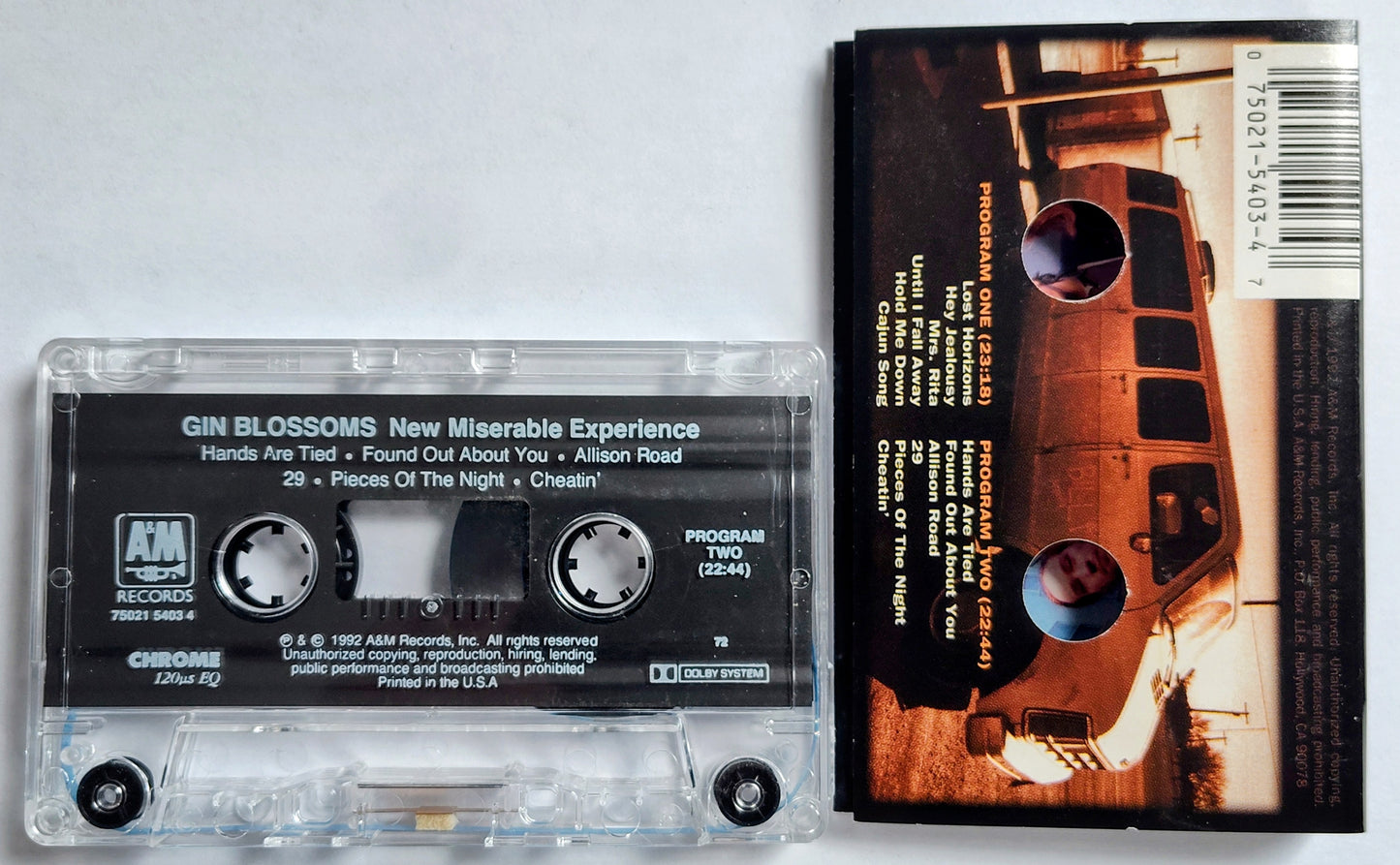 Gin Blossoms - "New Miserable Experience" - CASSETTE TAPE VG+/VG+ *🚨*