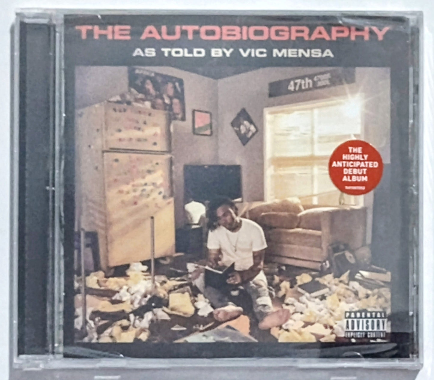 Vic Mensa - “The Autobiography” - COMPACT DISC VG+/M (Sealed with hype sticker; cracked back of case; drill hole thru back of case) [Chicago, IL]