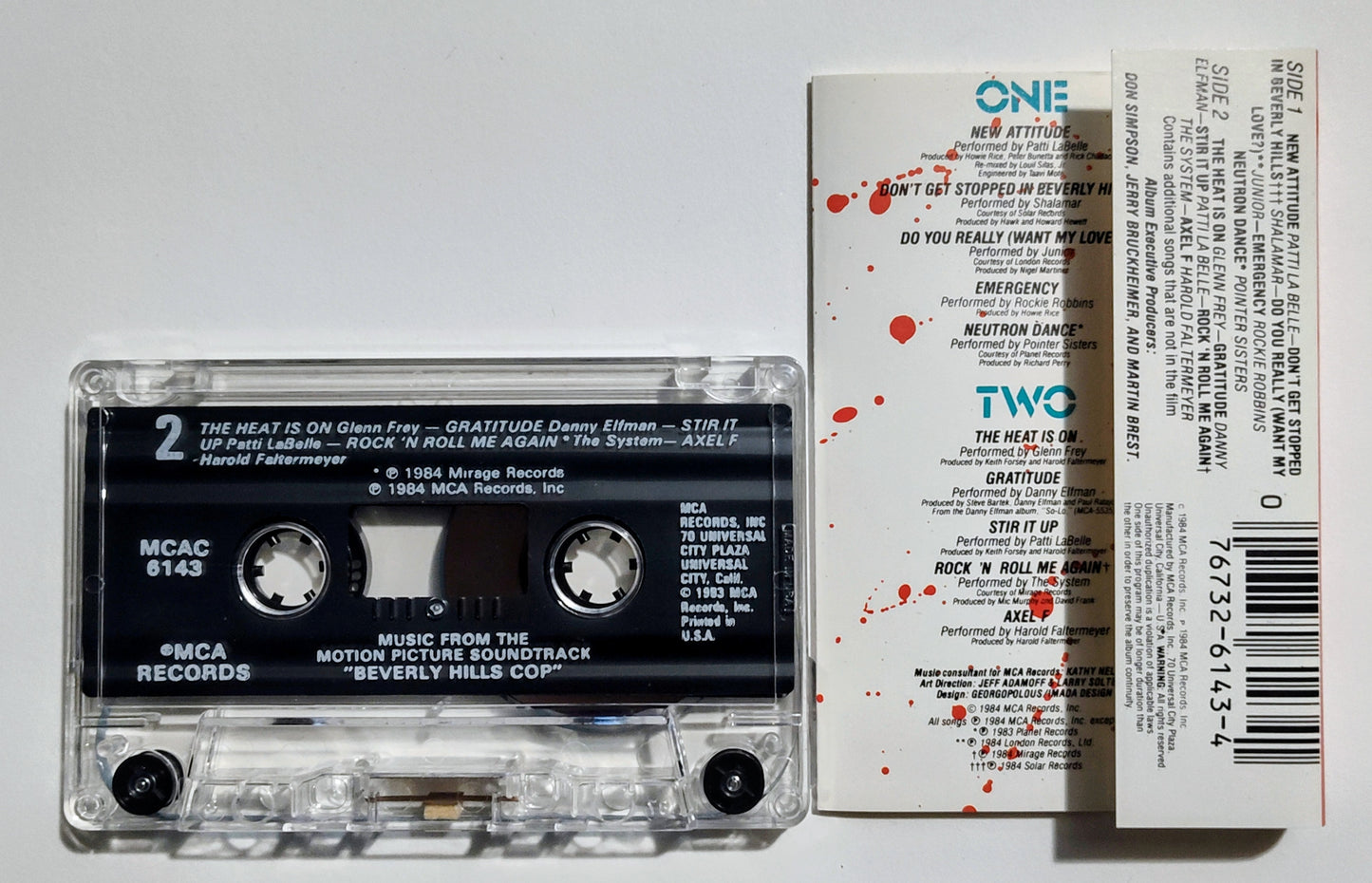Various Artists - "Beverly Hills Cop Soundtrack" - CASSETTE TAPE NM/NM