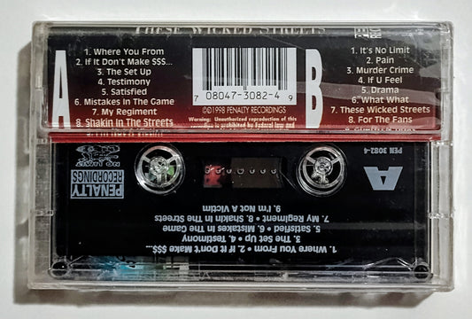 Skull Duggery - "These Wicked Streets" - CASSETTE TAPE VG+/M (Sealed; large crack in case cover)