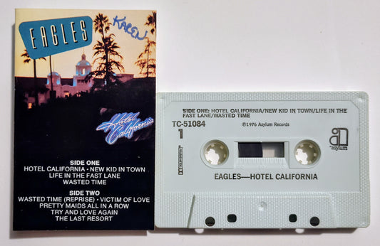 Eagles - "Hotel California" - CASSETTE TAPE (DOLBY) G+/VG+ ("Karen" written on cover)
