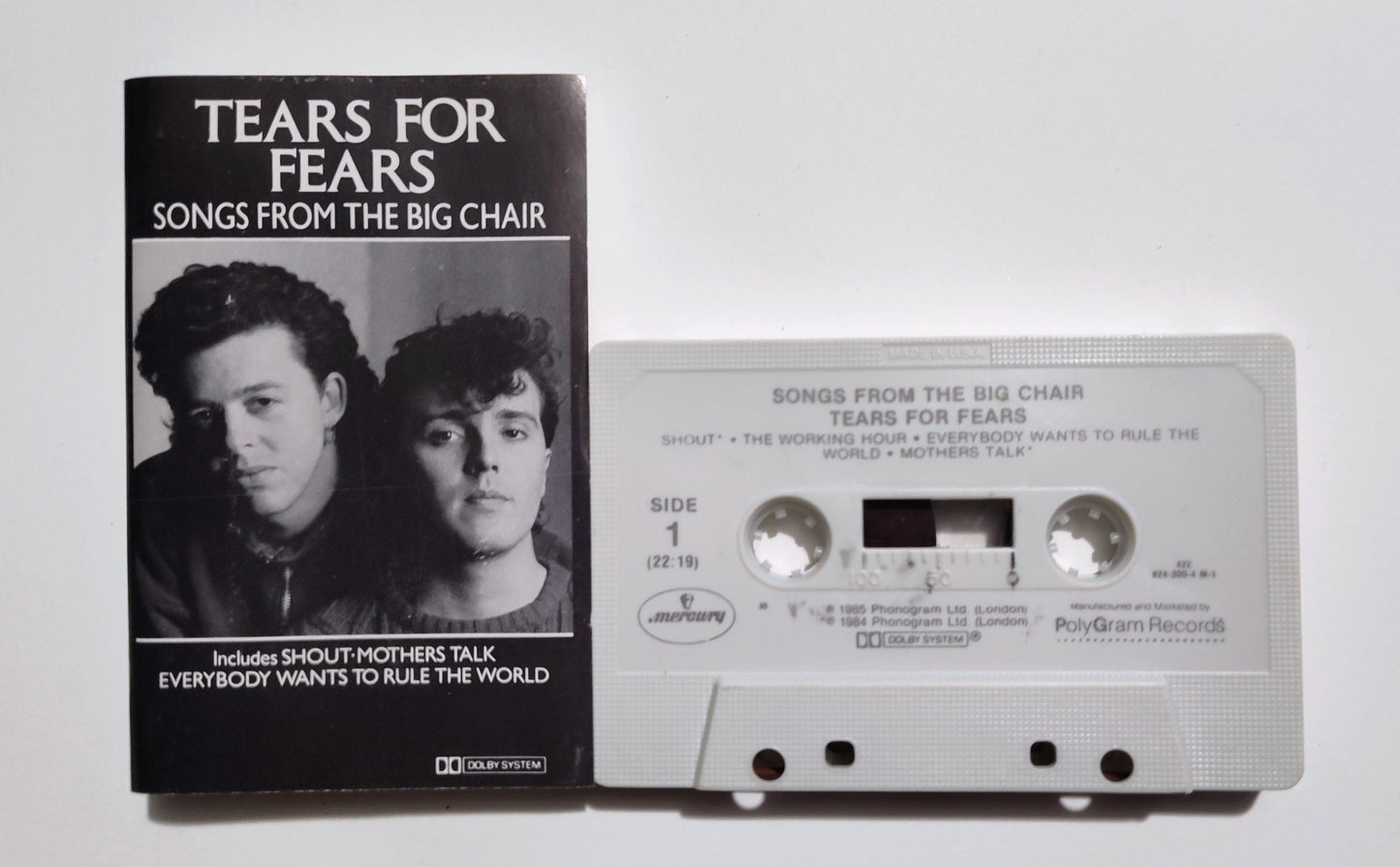 Tears For Fears - "Songs From The Big Chair" - CASSETTE TAPE (DOLBY STEREO) VG+/VG