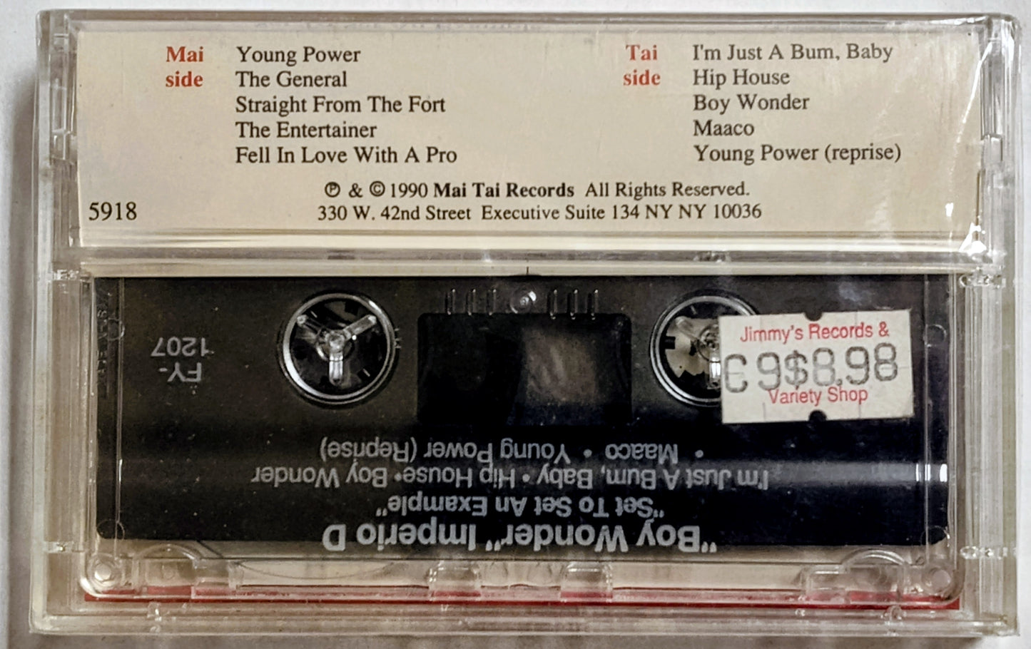 Boy Wonder Imperio D - “Set To Set An Example” - CASSETTE TAPE NM/M (Sealed; broken seal)