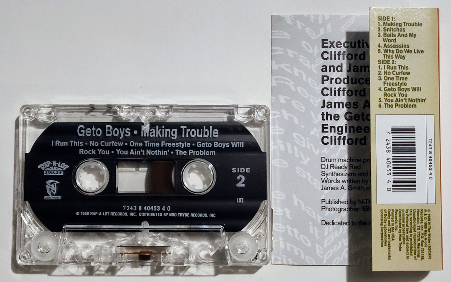 Geto Boys - "Making Trouble" - CASSETTE TAPE VG+/VG+