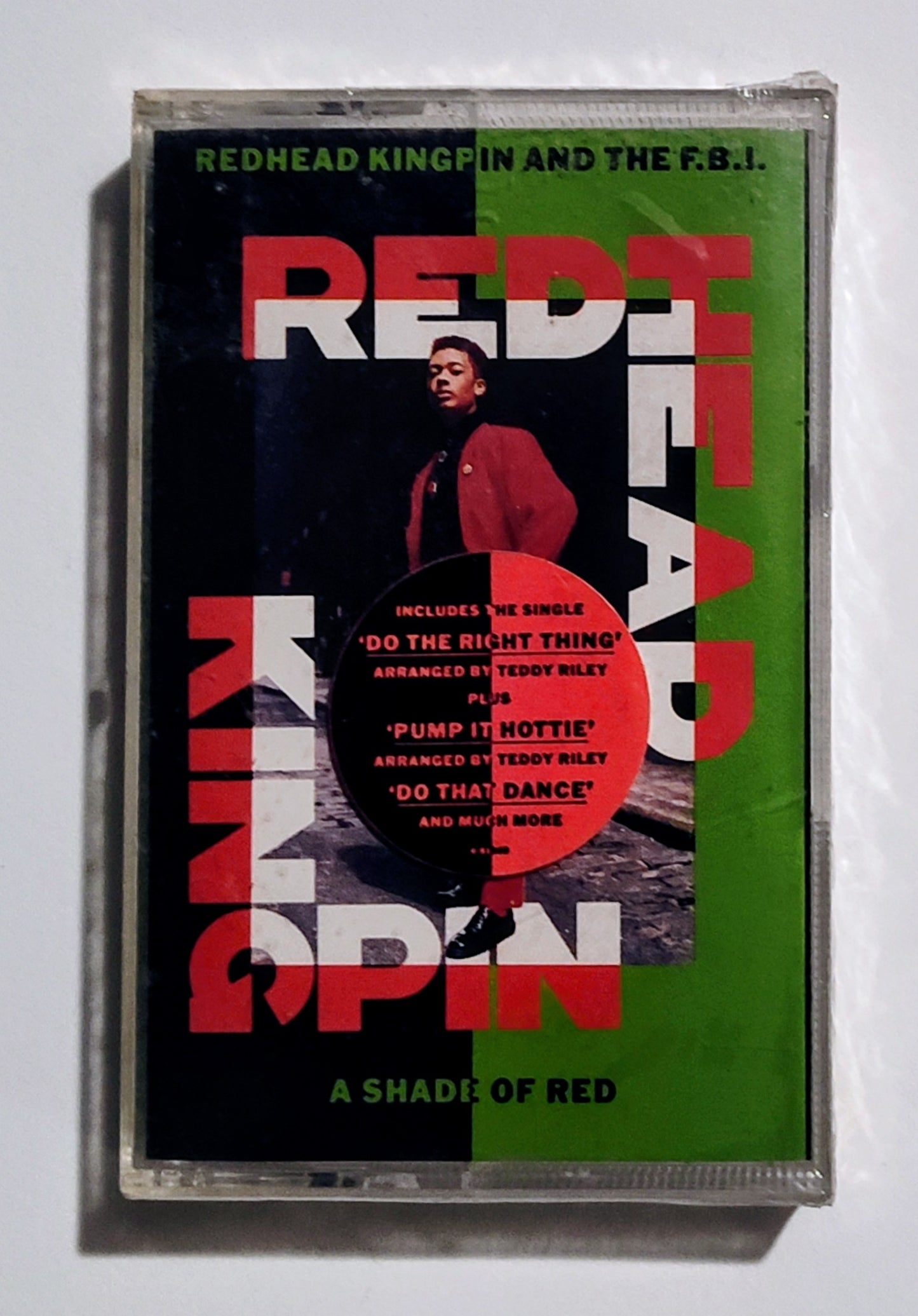Redhead Kingpin And The FBI - "Shade Of Red" - CASSETTE TAPE NM/M (Sealed with hype sticker; scratchy cellophane; tiny tears in cellophane)