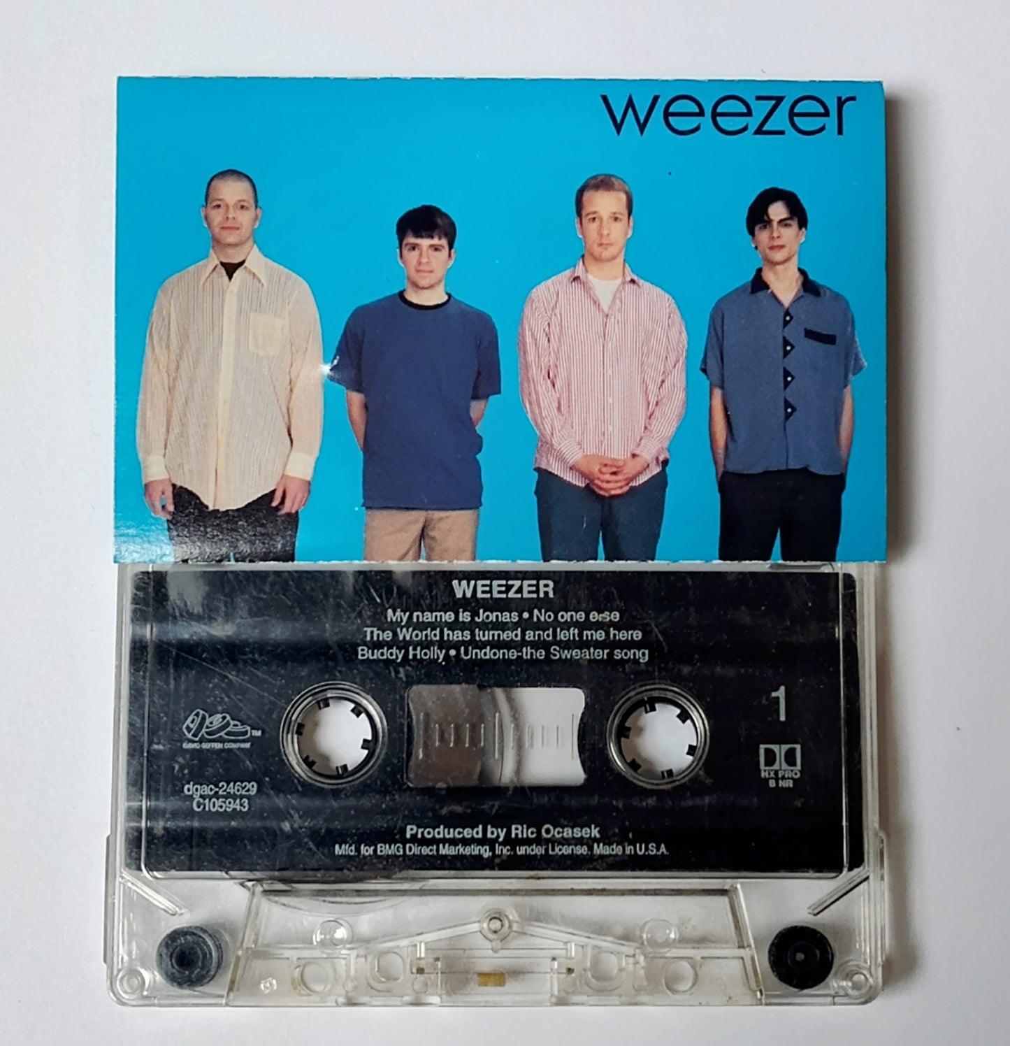 Weezer - "Weezer (aka "The Blue Album")" - CASSETTE TAPE (BMG Club; DOLBY HX PRO B NR) G+/G+