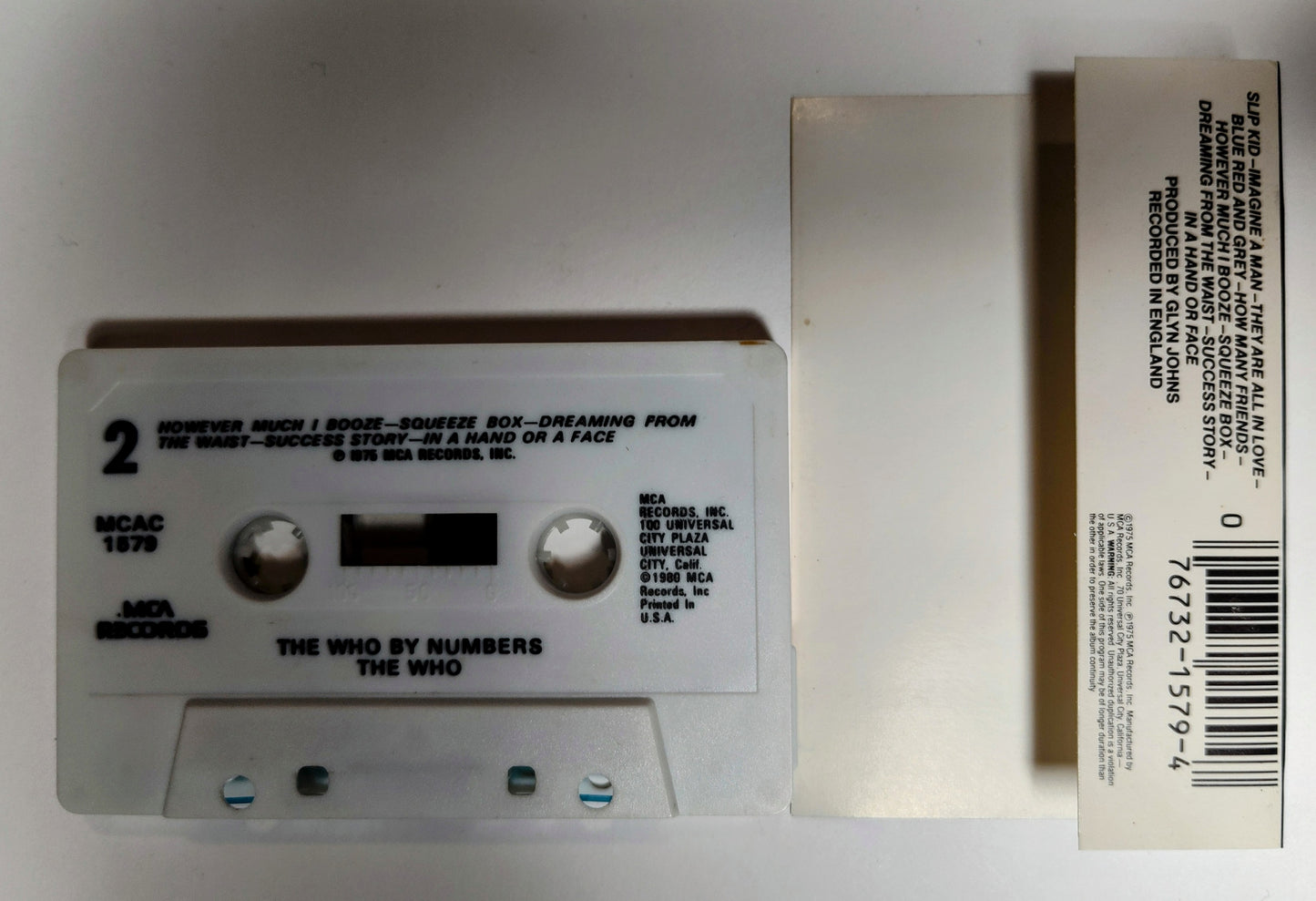 Who, The - "The Who By Numbers" - CASSETTE TAPE VG+/VG+
