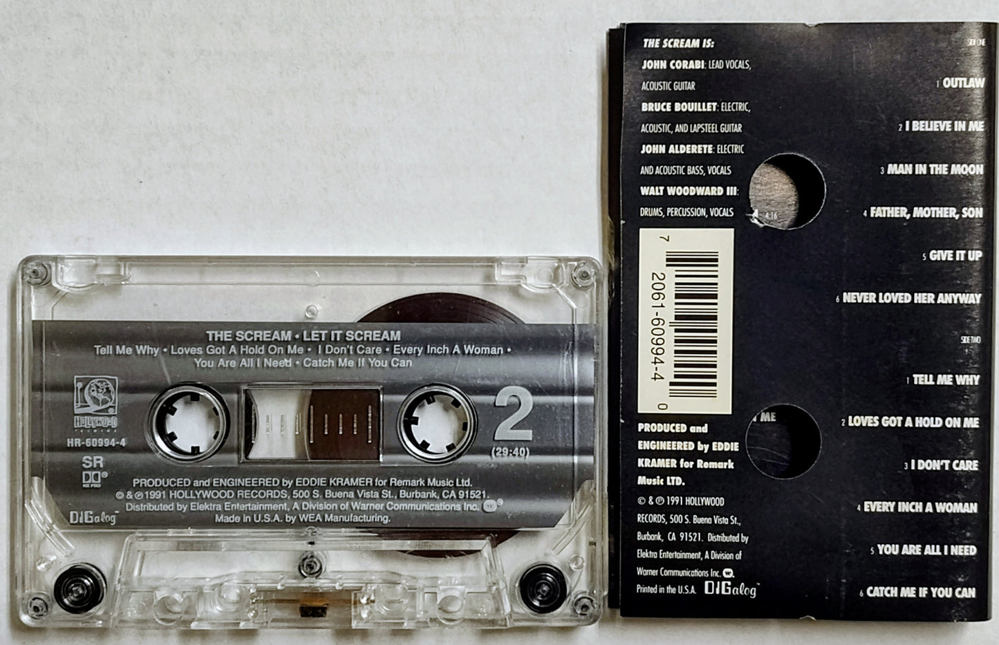 Scream, The - “Let It Scream” - CASSETTE TAPE VG/VG