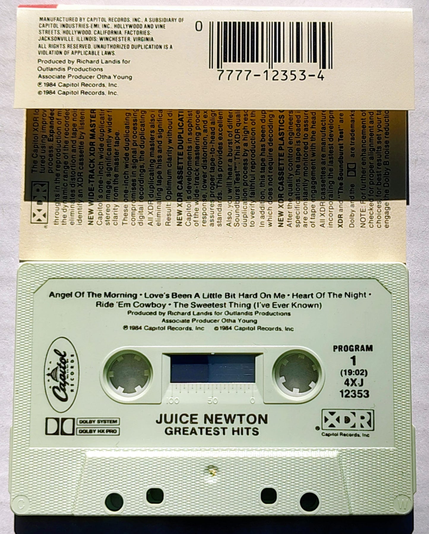 Juice Newton - "Greatest Hits" CASSETTE TAPE VG+/VG+